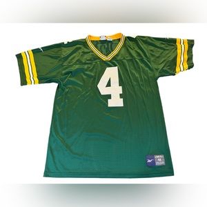 Vintage Reebok‎ Green Bay Packers Brett Favre 4 Jersey Sz 48 Made In USA